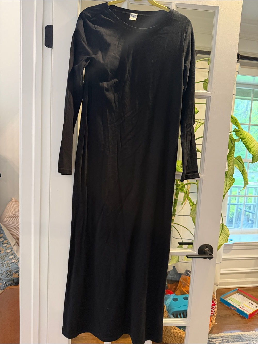 Melrose and Market Black Long-Sleeve Maxi Dress